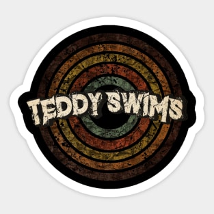 Teddy Swims vintage design on top Sticker